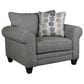 Fusion Furniture Amos Pebble Queen Stationary Sleeper Sofa in Gray, , large