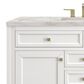 James Martin Vanities Chicago 48" Single Bathroom Vanity in Glossy White with 3 cm Victorian Silver Quartz Top and Rectangular Sink, , large