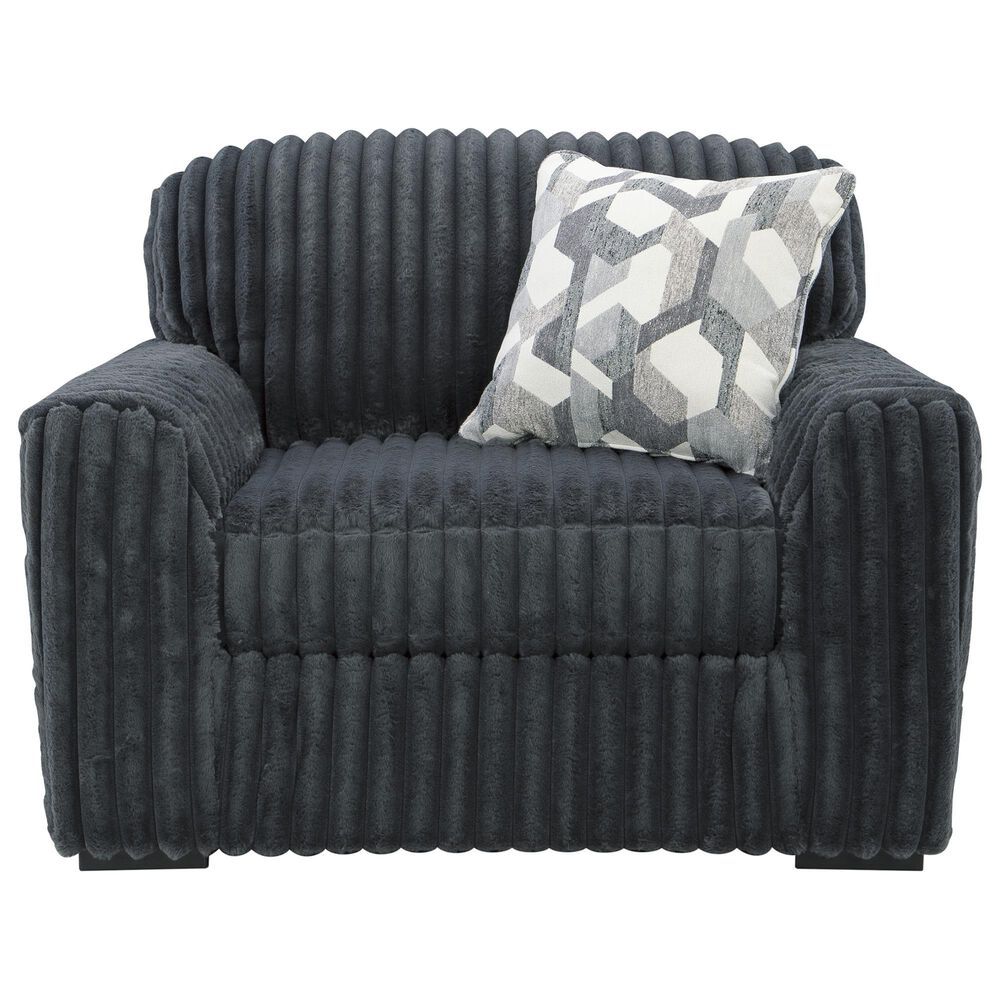 Ashley Midnight-Madness Oversized Chair in Gunmetal, , large