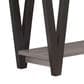 Pacific Landing Higgins V-Shaped Sofa Table in Black and Antique Grey, , large