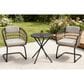 Hearth and Haven Outdoor Wicker Dining Chair with Curved Wraparound Frame in Beige (Set of 2), , large