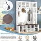 HOMLUX 6-Hook Hall Tree with Cubbies in White, , large