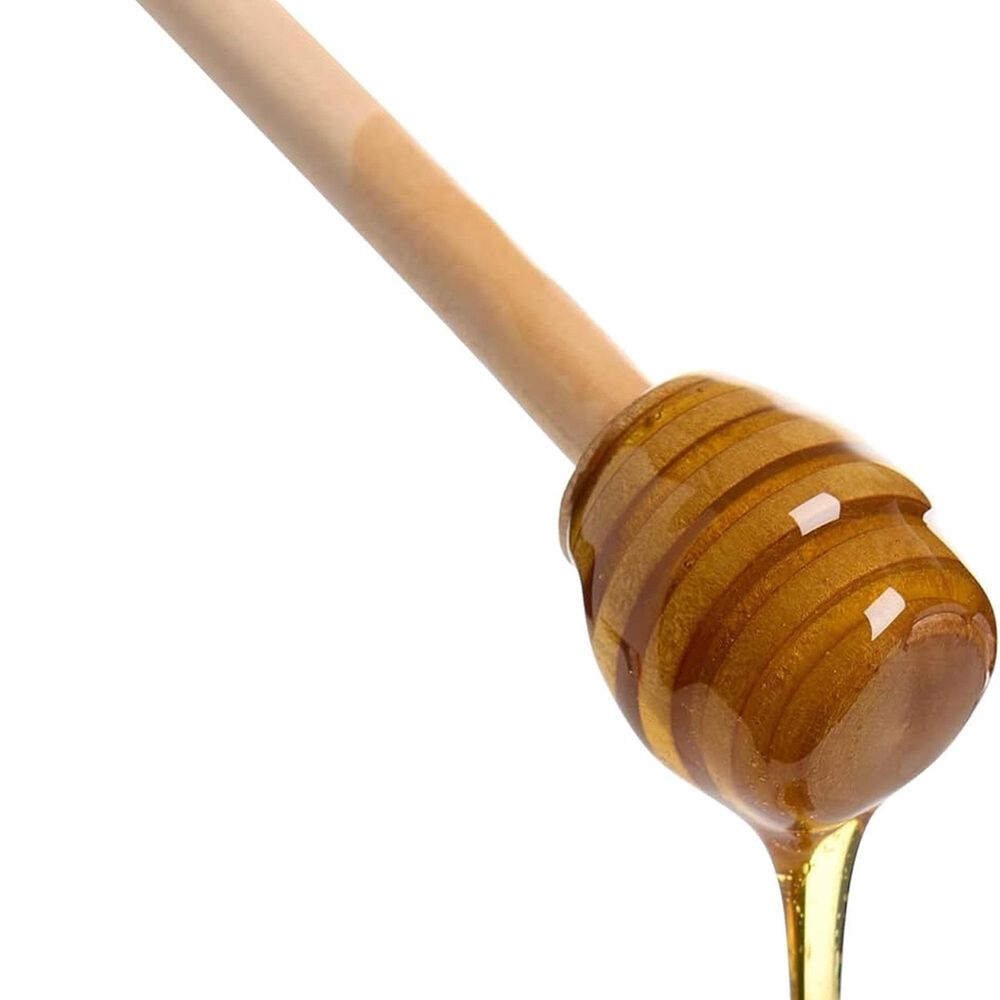 HIC Kitchen Glass Honey Jar with Lid and Honey Dipper in Clear and Brown, , large