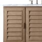 James Martin Vanities Portland 48" Single Bathroom Vanity in Whitewashed Walnut with 3 cm Carrara White Marble Top and Rectangular Sink, , large