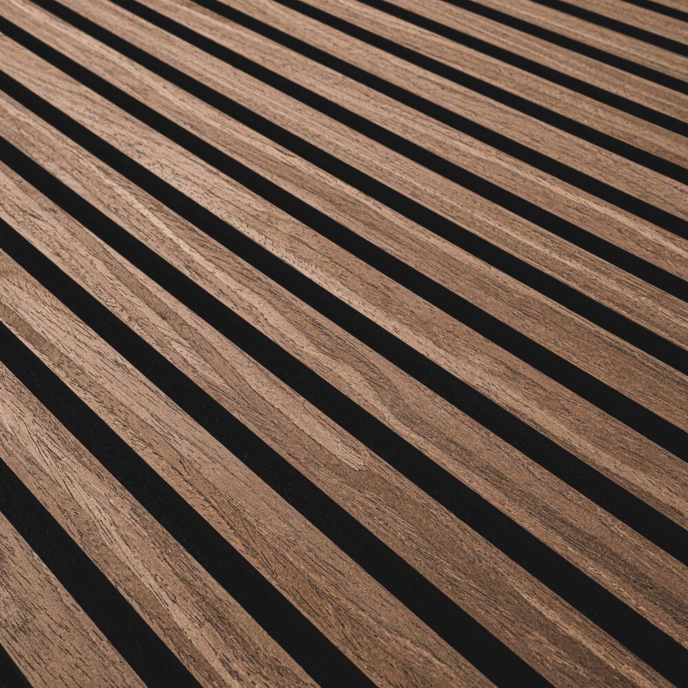MS International Acoustic Wood Slat Sable 24" x 48" Wall Panels, , large