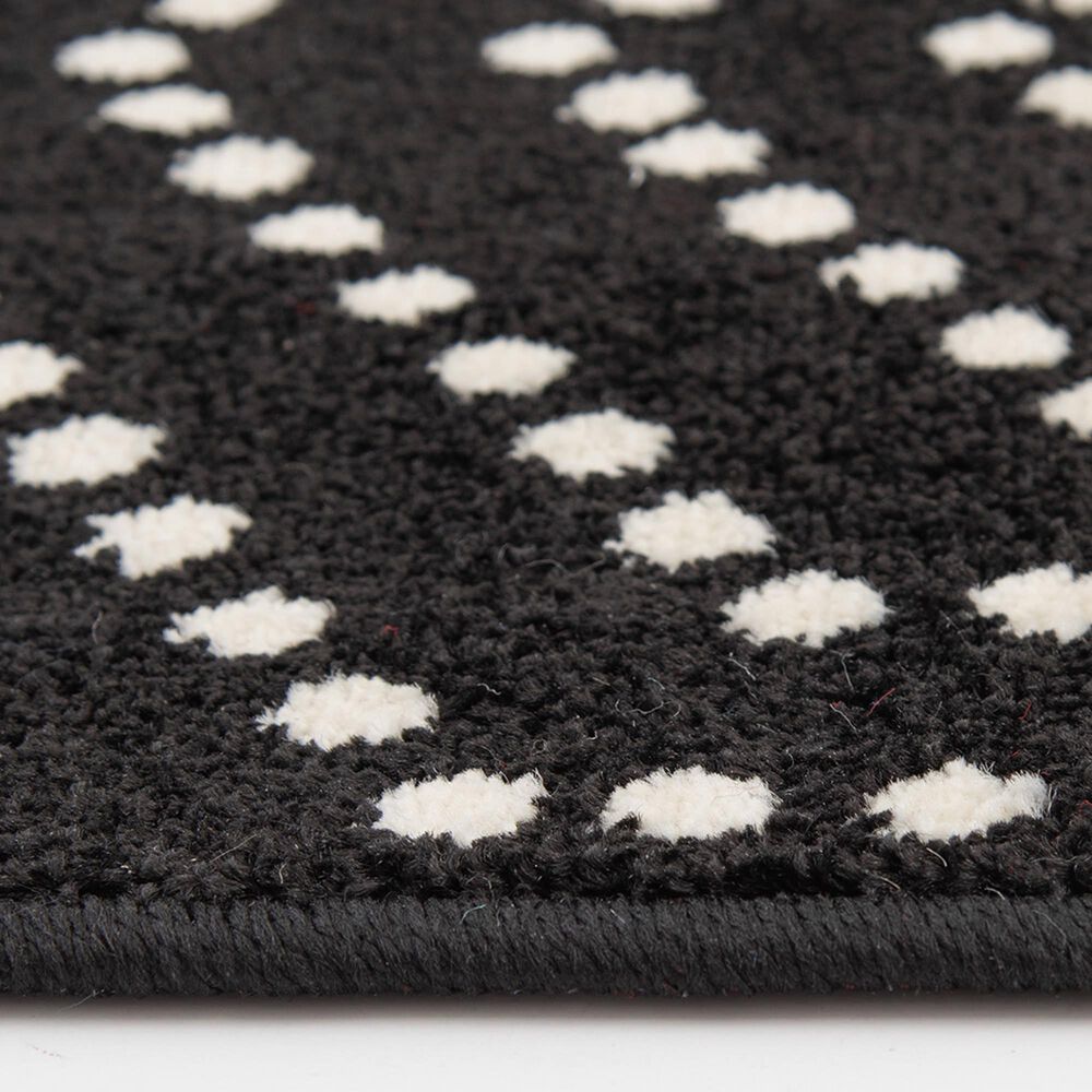 Central Oriental Terrace Tropic Valeria 5&#39; x 7&#39;3&quot; Black and Snow Area Rug, , large
