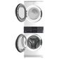Electrolux 4.4 Cu. Ft. Front Load Washer and 8 Cu. Ft. Electric Dryer Stack Laundry with Satin White Cordless 2-in-1 Vacuum in White, , large