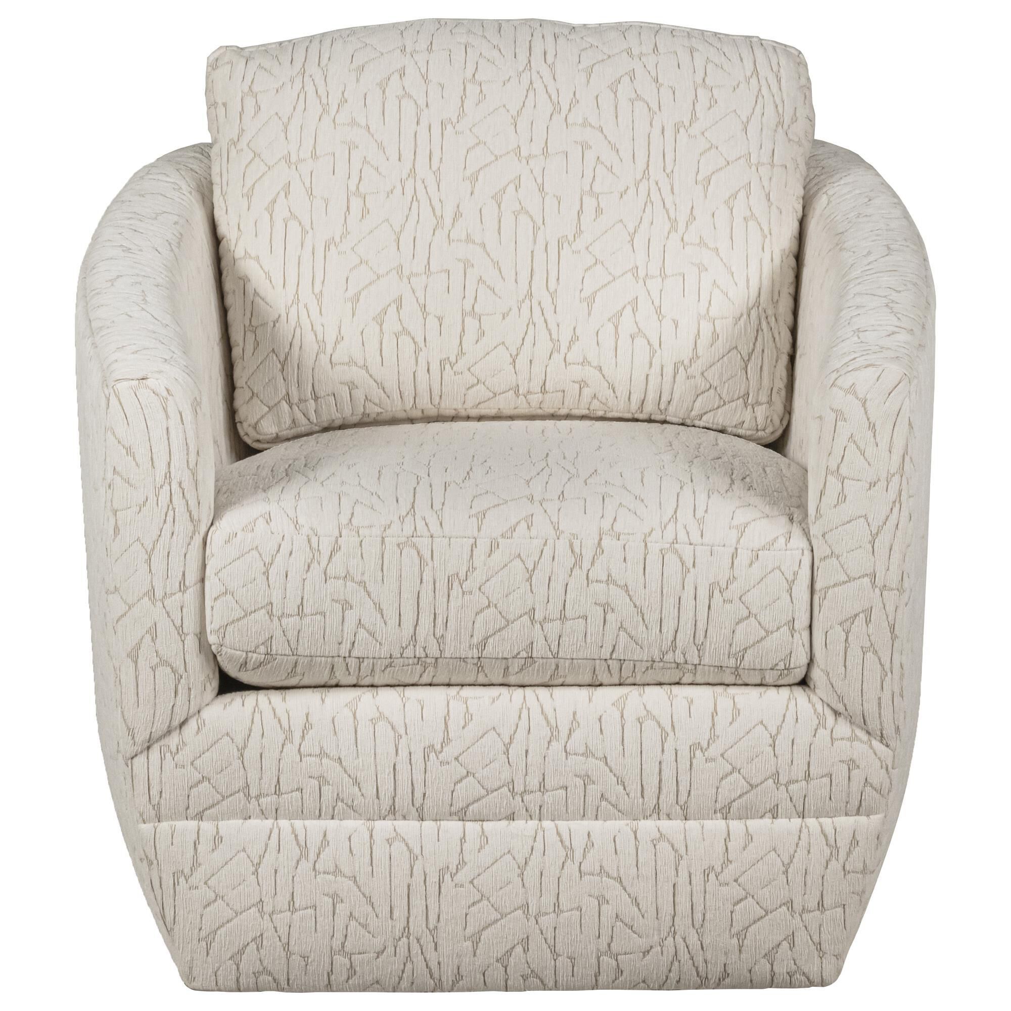 Huntington House Swivel Chair in White Text Geometric NFM