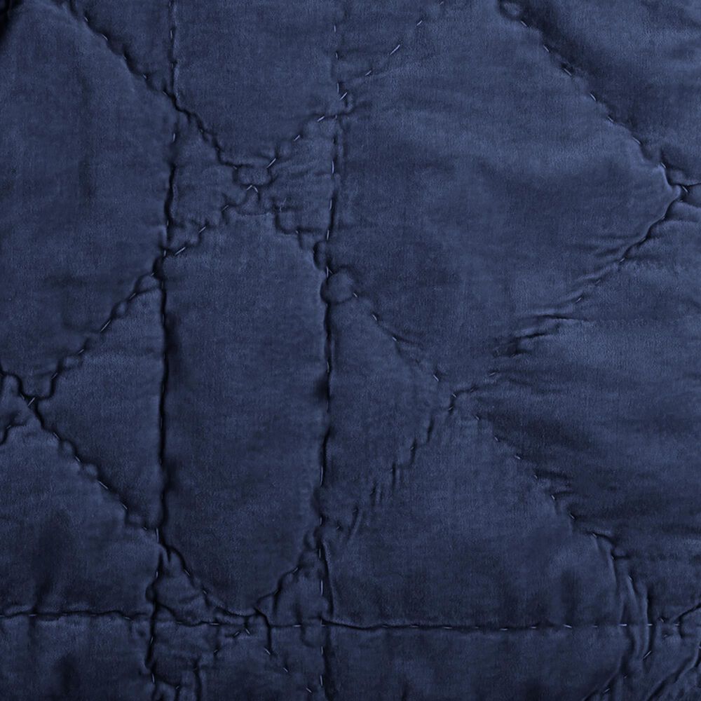 Timberlake 3-Piece Velvet Queen Quilt Set in Navy, , large