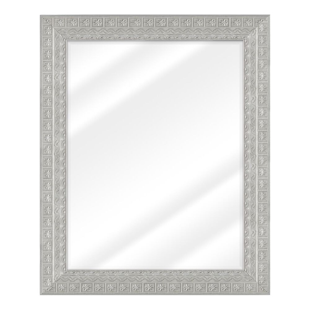BP Industries Kelly Wall Mirror in Distressed Silver, , large