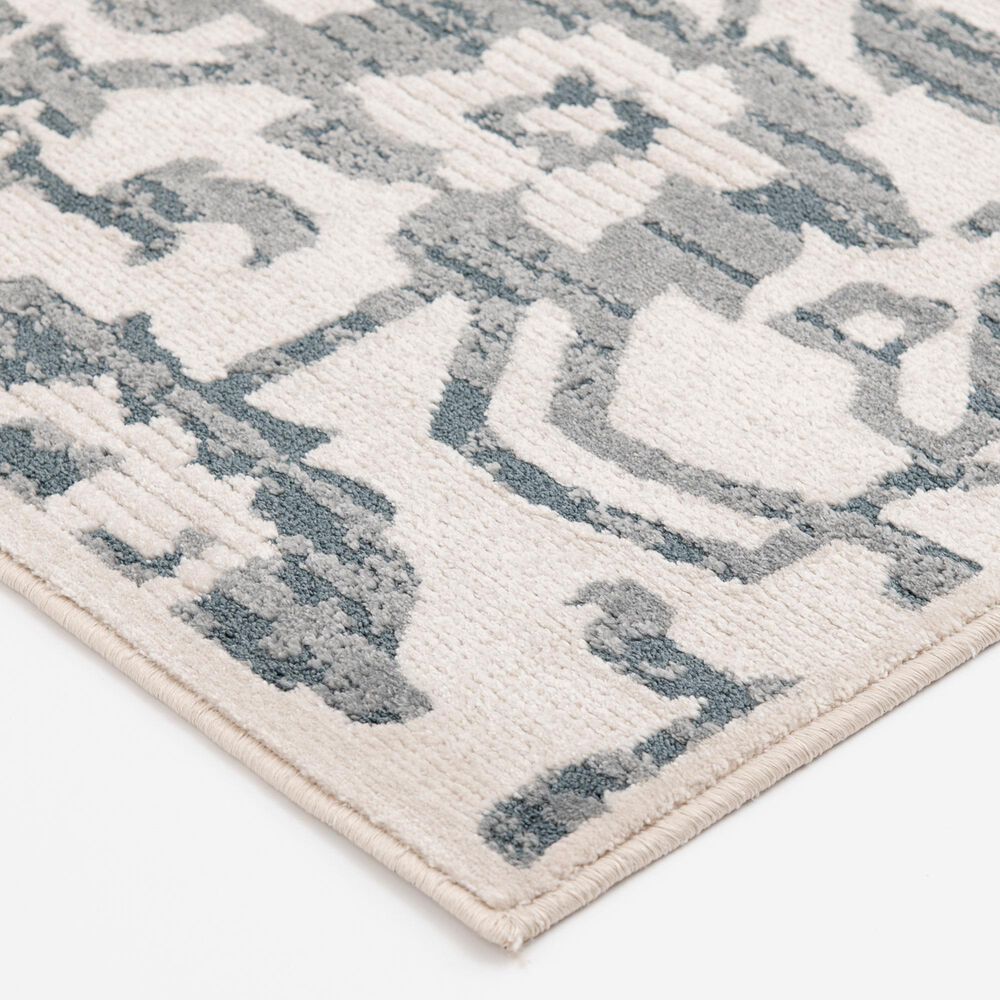 Central Oriental Heirloom Candace Champagne and Sky Blue 9'10" x 12'10" Area Rug, , large