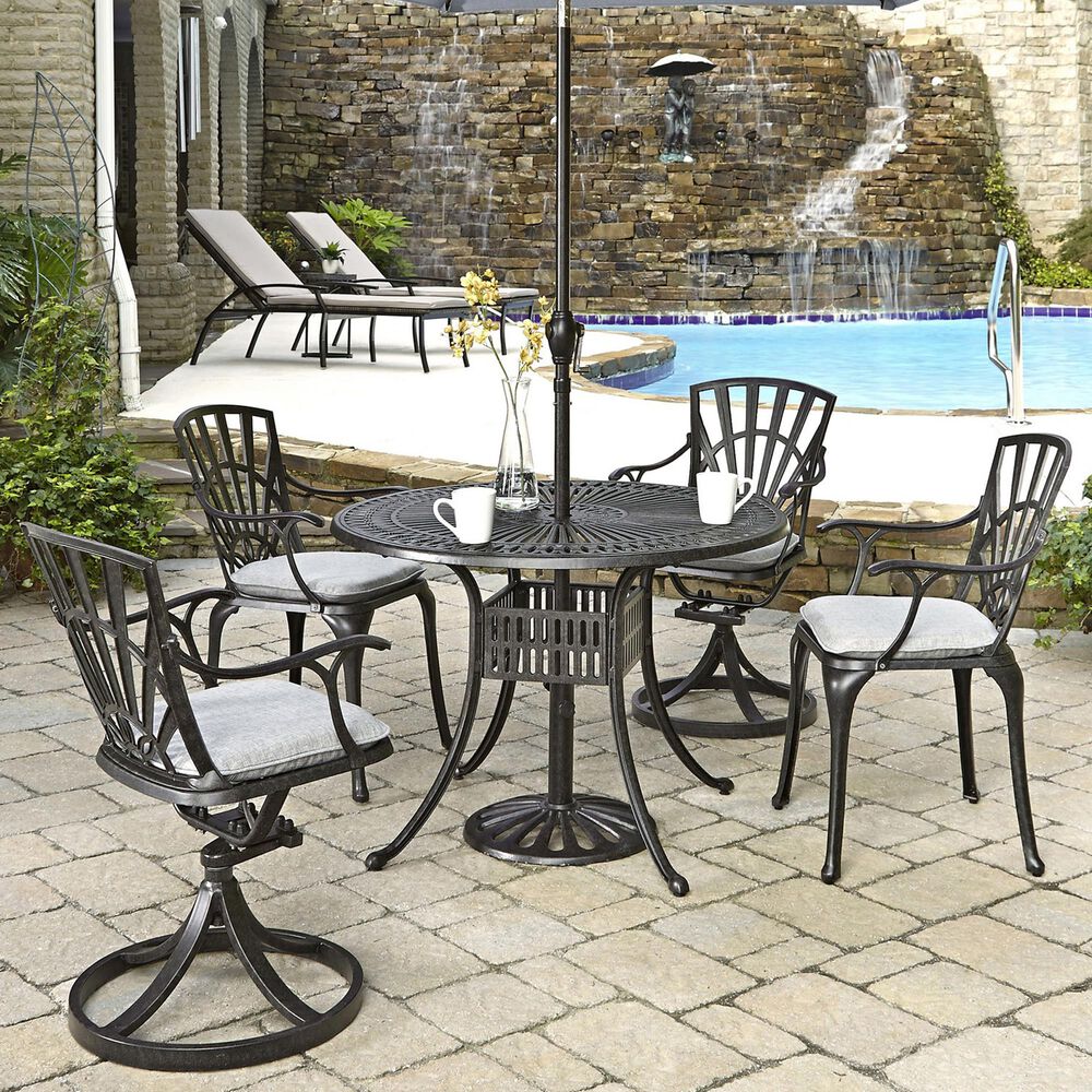 Homestyles Grenada 5-Piece Dining Set in Gray, , large