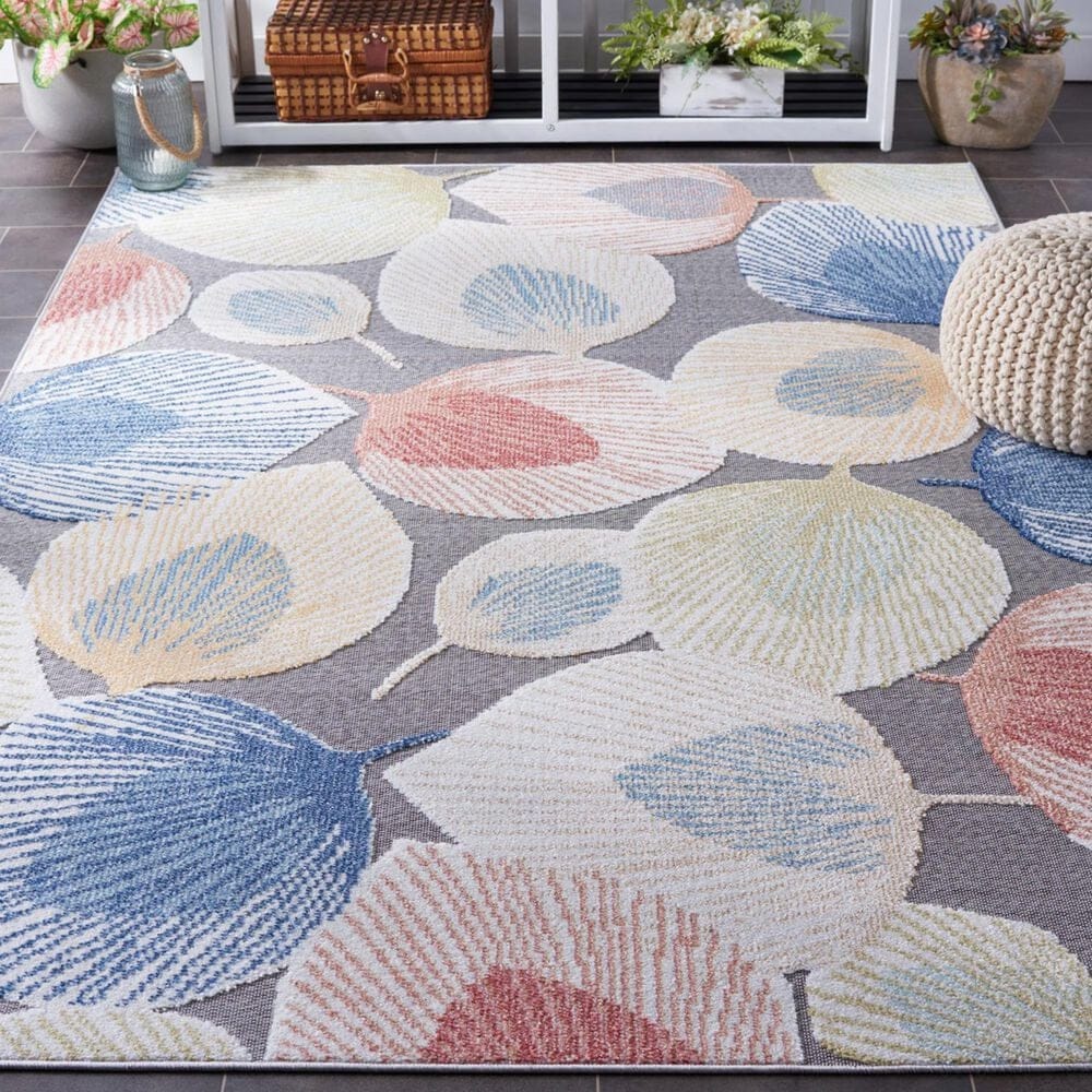 Safavieh Sarasota 4&#39;5&quot; x 6&#39;5&quot; Beige and Grey Indoor/Outdoor Area Rug, , large