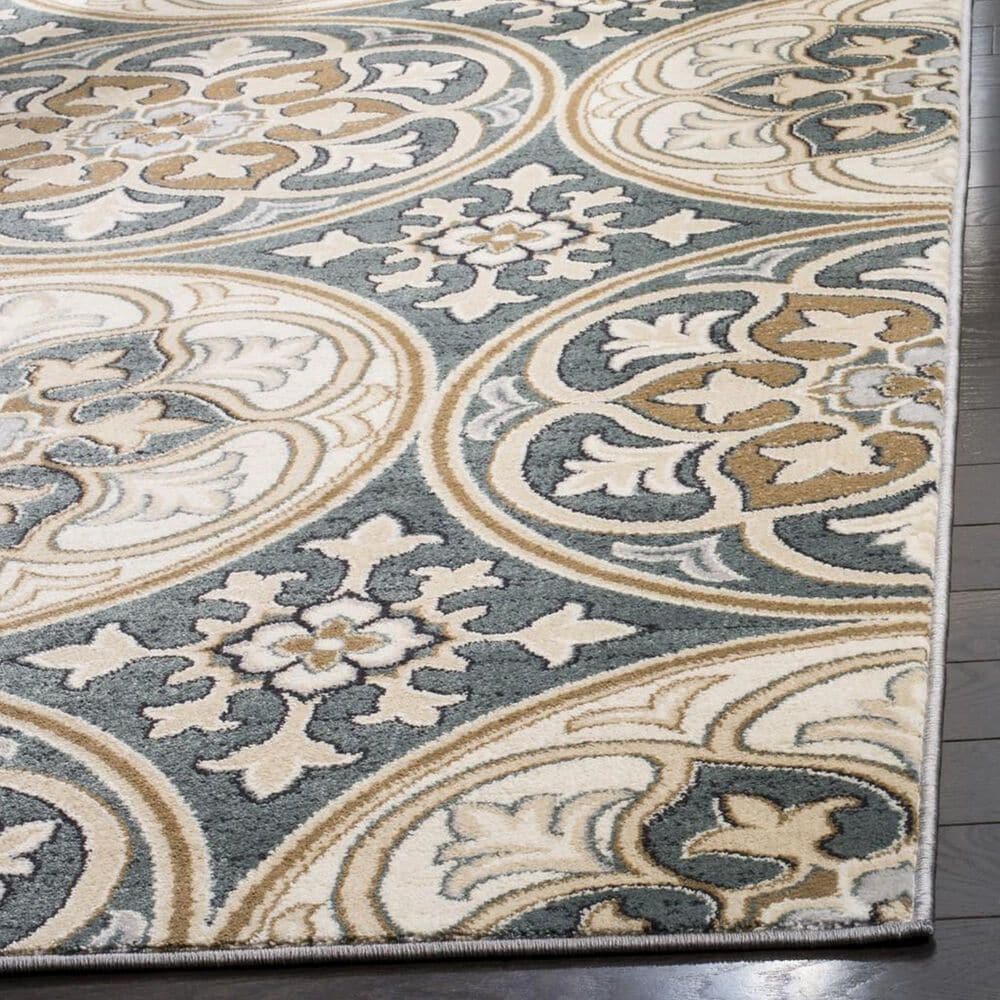 Safavieh Lyndhurst LNH341 8&#39; Square Slate Blue and Beige Area Rug, , large