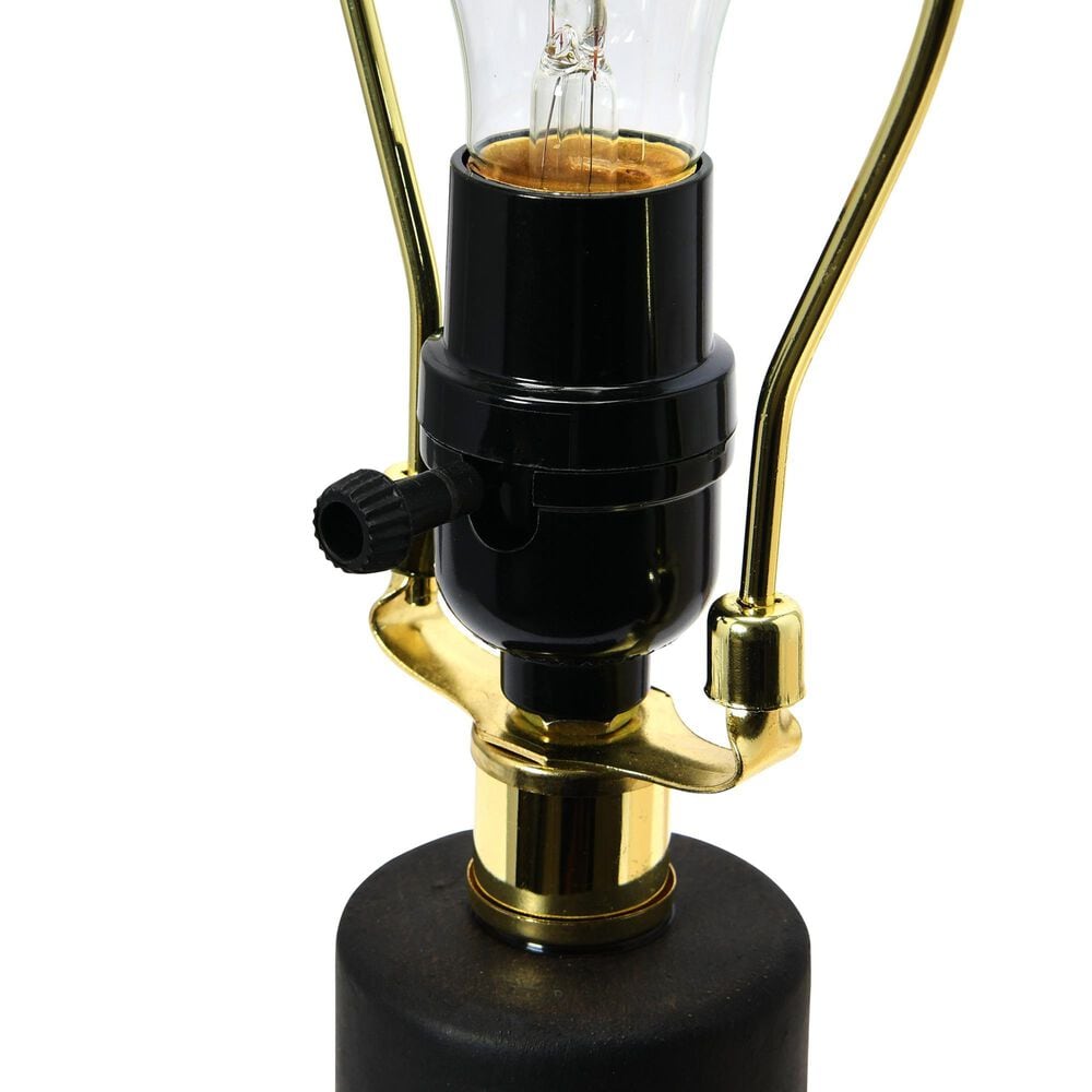 Creative Coop Amara Sculptural Terracotta Table Lamp in Matte Black, , large