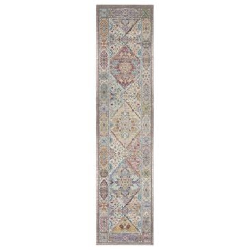 Safavieh Aria ARA127C 2" x 8" Cream and Multicolor Runner, , large