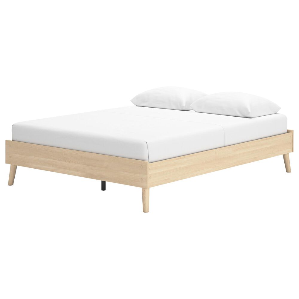Ashley Cabinella Queen Platform Bed in Tan, , large