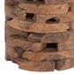 Maple and Jade Handmade Live Edge Drum Accent End Table in Brown, , large