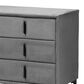 Baxton Studio Etienne 6-Drawer Dresser with Slate Grey Upholstered in Black, , large