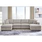 Ashley ModMax Luxe 4-Piece Symmetrical Sectional with Double Storage Chaise in Flint, , large