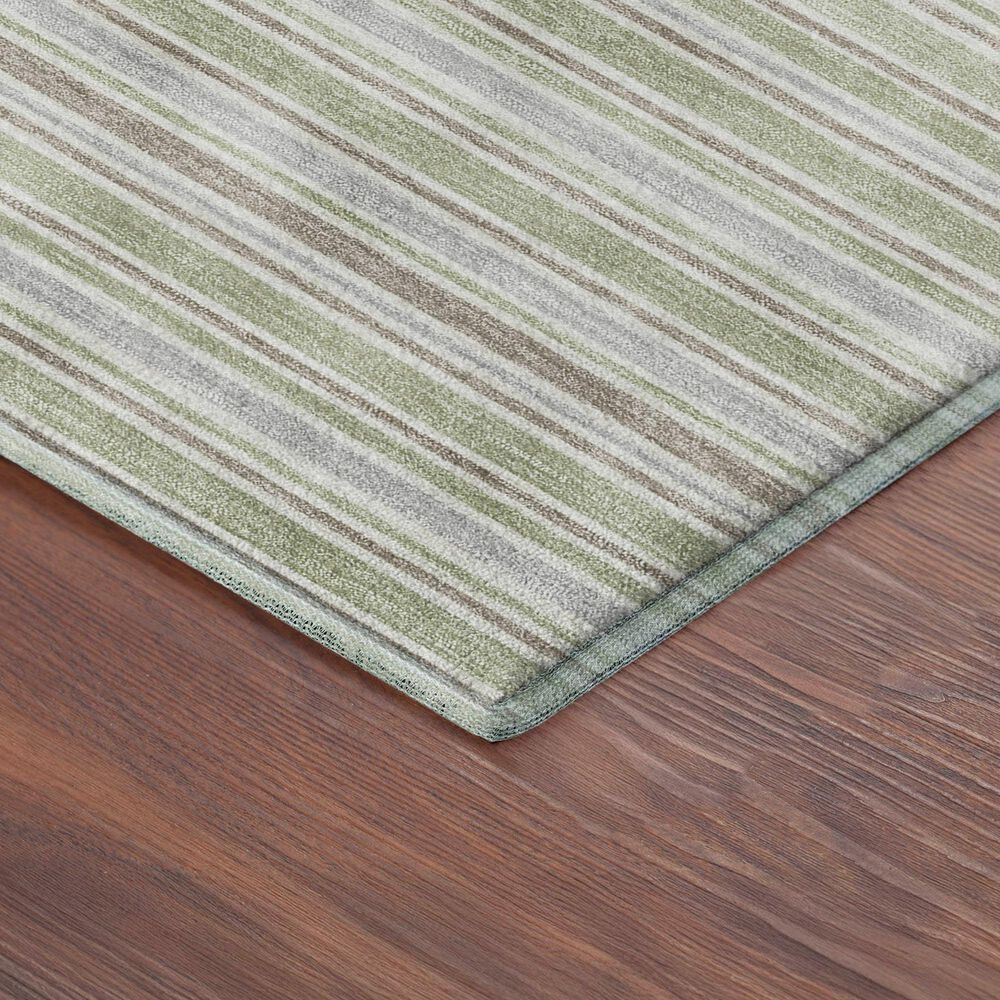Dalyn Rug Company Soft Essentials Striped Celery 3' x 5' Indoor/Outdoor Area Rug, , large