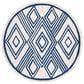Safavieh Micro-Loop Southwestern 5" Round Ivory and Navy Area Rug, , large