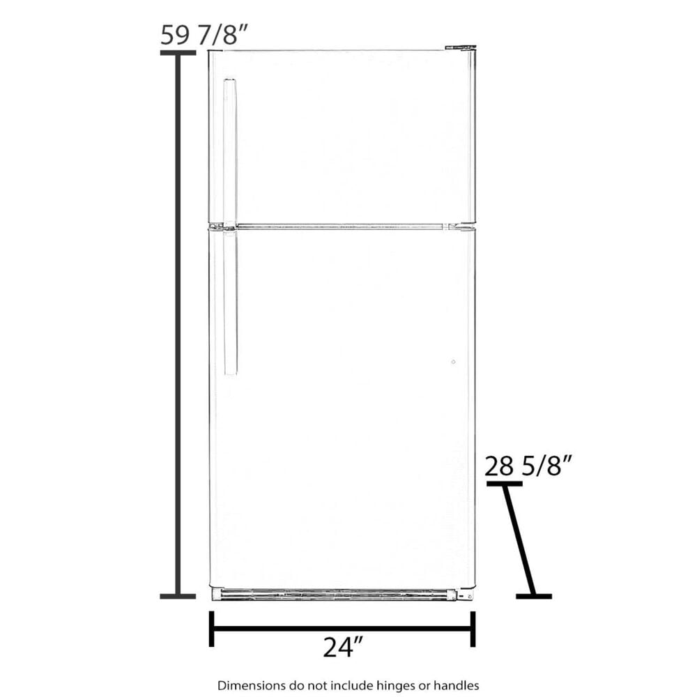 GE Appliances 11.6 Cu. Ft. Top Freezer Refrigerator in White, , large