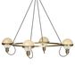 Amber Lewis x Four Hands Hockley 4-Light Chandelier with Cream Glass Shades in Aged Antique Brass, , large