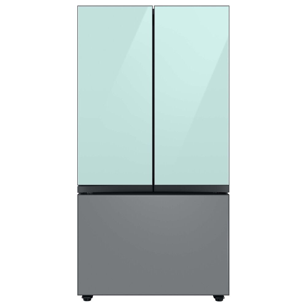 Samsung Bespoke Bespoke 3-Door French Door Refrigerator Top Panel in Morning Blue Glass, , large