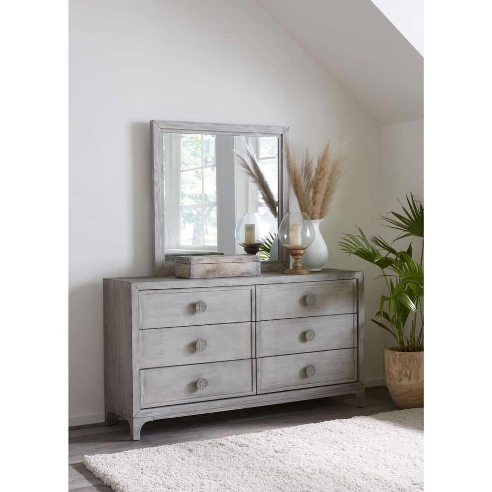 Urban Home Boho Chic Dresser Mirror in Washed White, , large