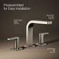 Kohler Parallel Widespread Bathroom Sink Faucet in Vibrant Brushed Nickel, , large