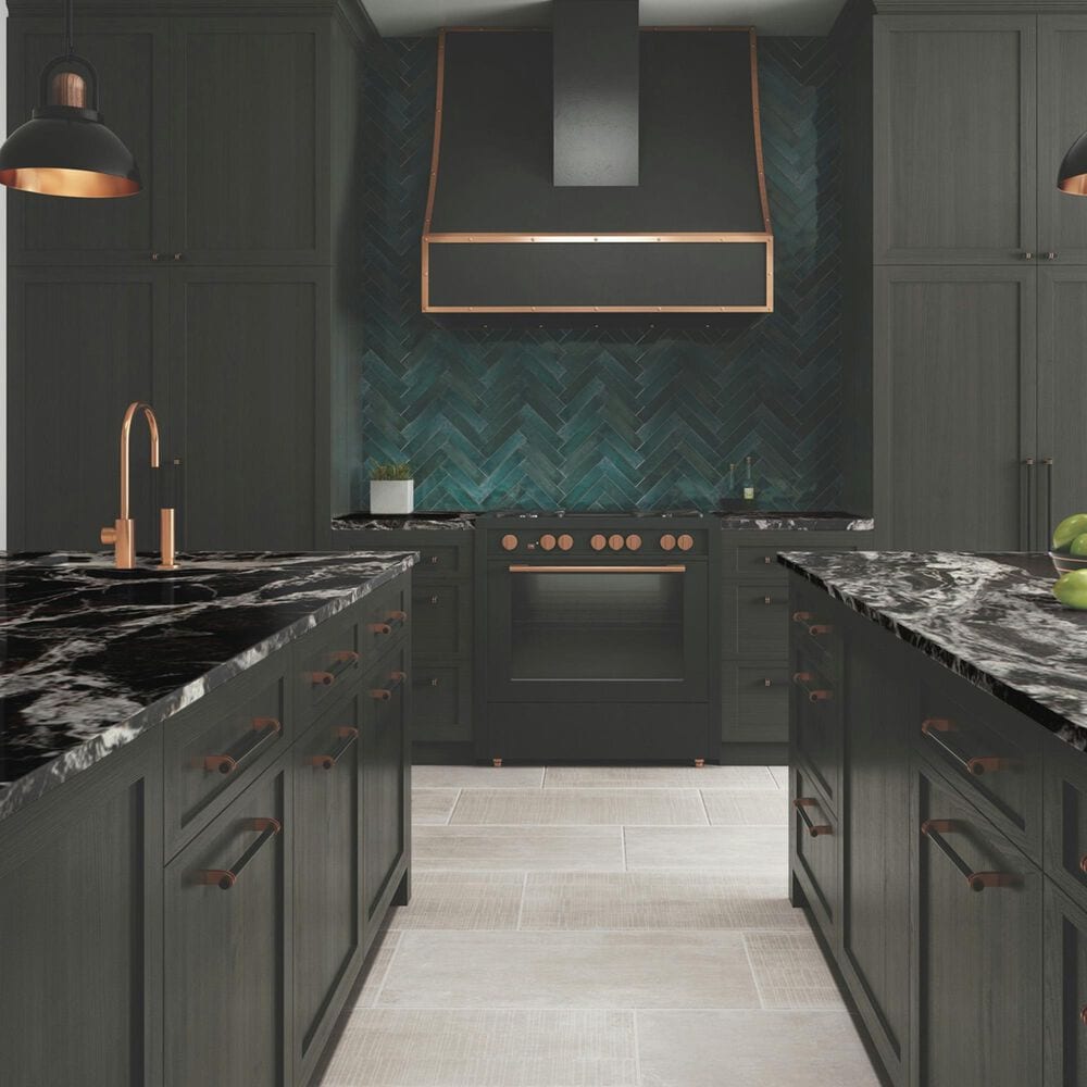 NFM Custom Countertops Arabian Nights Leathered 3cm Granite Countertop, , large