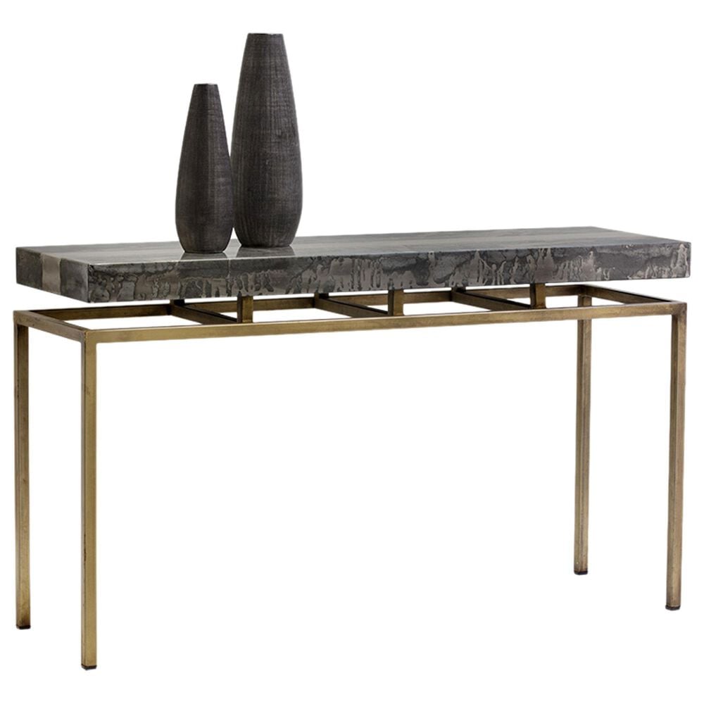 37B Toreno Console Table in Antique Brass and Black, , large