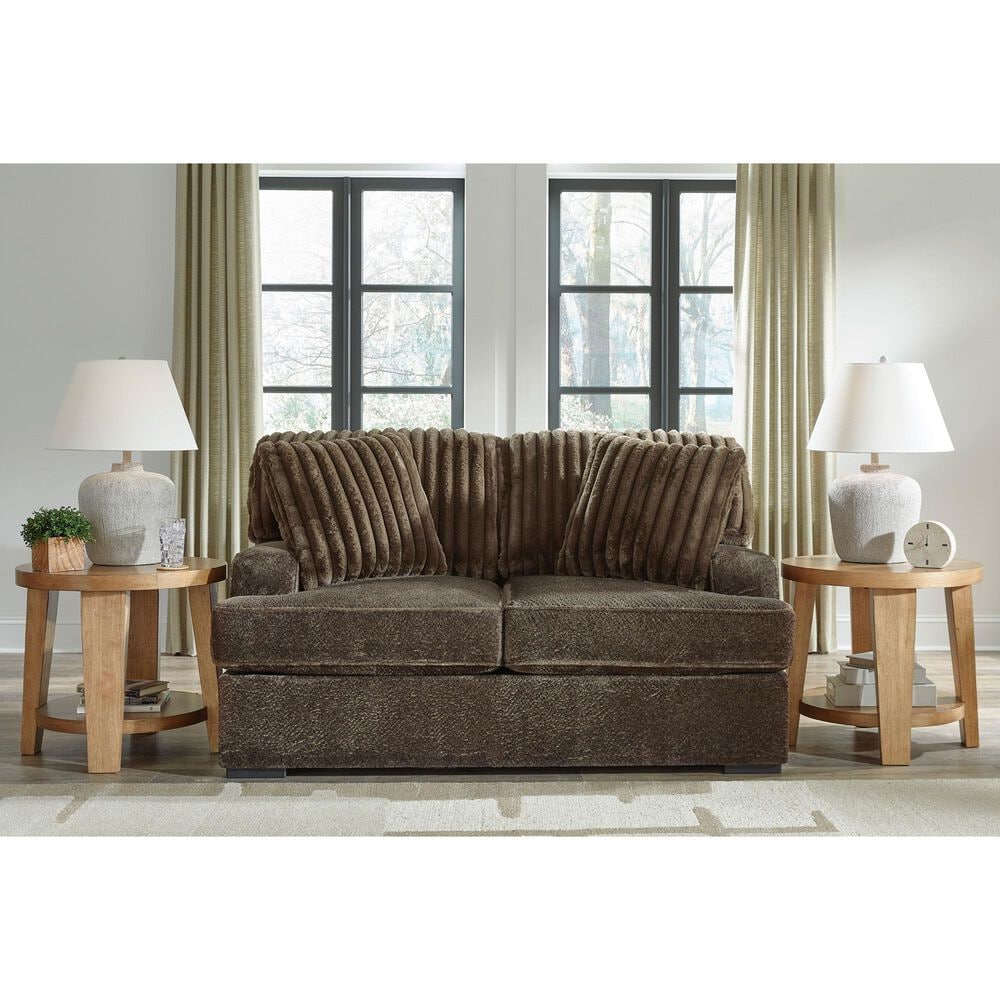 Ashley Aylesworth Stationary Loveseat in Chocolate, , large