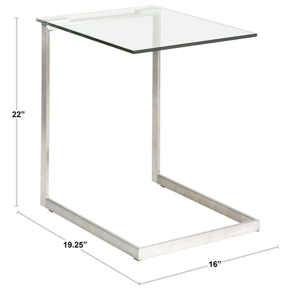 Lumisource Zenn End Table in Black and Clear, , large