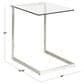 Lumisource Zenn End Table in Black and Clear, , large