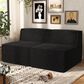 Furniture of America Facil 2-Piece Modular Armless Loveseat in Black, , large