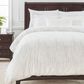Chanasaya Home 3-Piece Queen Duvet Cover Set in Taupe and White, , large