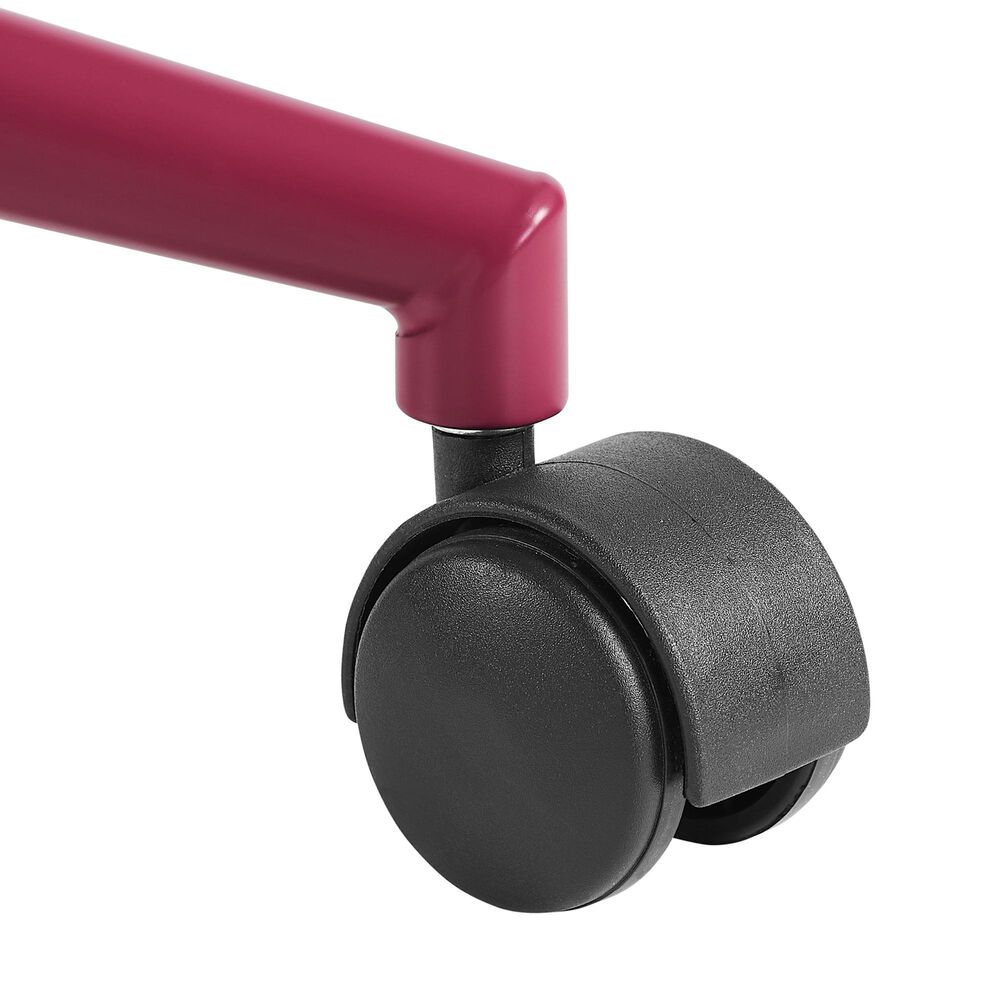 Linon Home Decor Adalynn Swivel Desk Chair with Hot Pink Cushion in Pink, , large