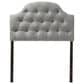 Baxton Studio Morris Twin Upholstered Headboard in Grey, , large