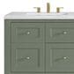 James Martin Vanities Breckenridge 60" Double Bathroom Vanity in Smokey Celadon with 3 cm Arctic Fall Solid Surface Top and Rectangular Sinks, , large