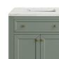 James Martin Vanities Chicago 30" Single Bathroom Vanity in Smokey Celadon with 3 cm Ethereal Noctis Quartz Top and Rectangular Sink, , large