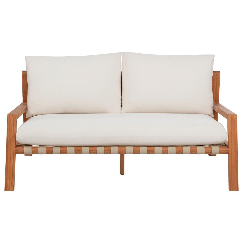Linon Home Decor Cassius Slanted Back Bench in Off-White, , large