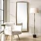 Uttermost On Point Rectangular Wall Mirror in Antiqued Gold Leaf, , large