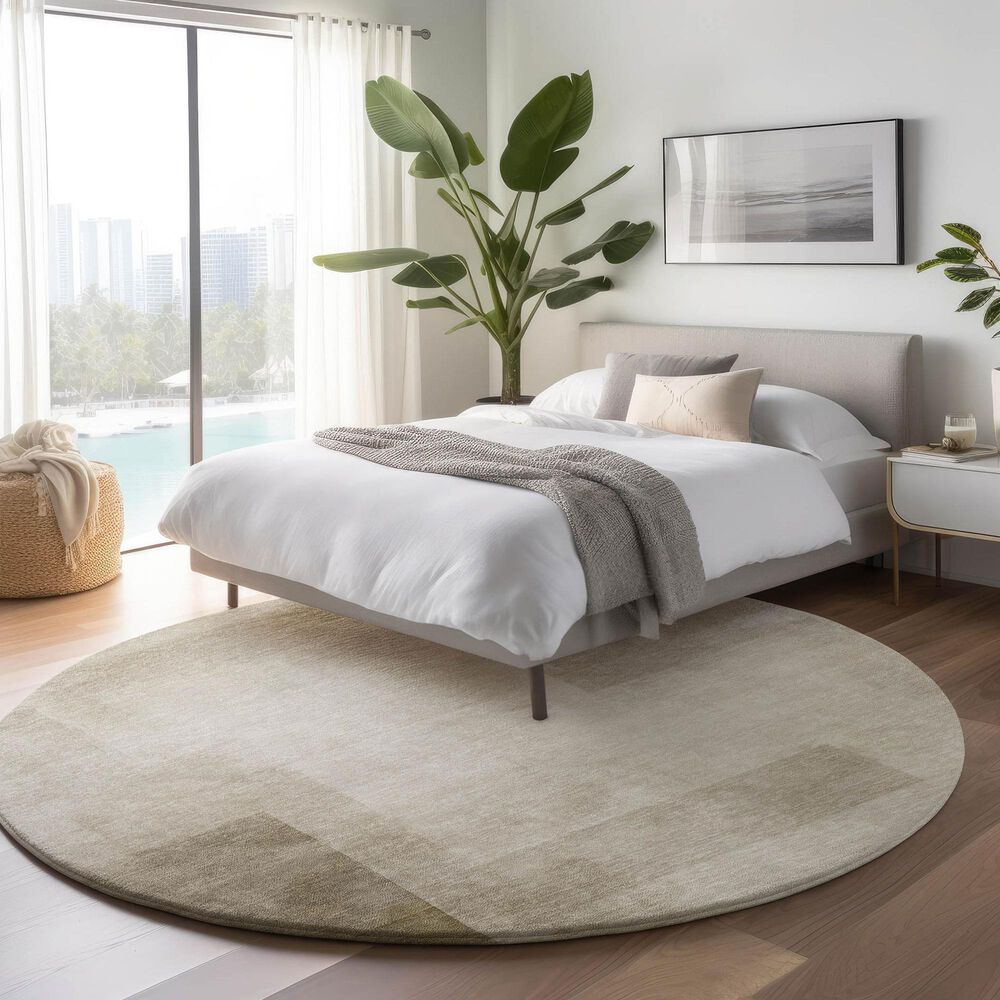 Dalyn Rug Company Pacifica PA5 8&#39; Round Khaki Area Rug, , large