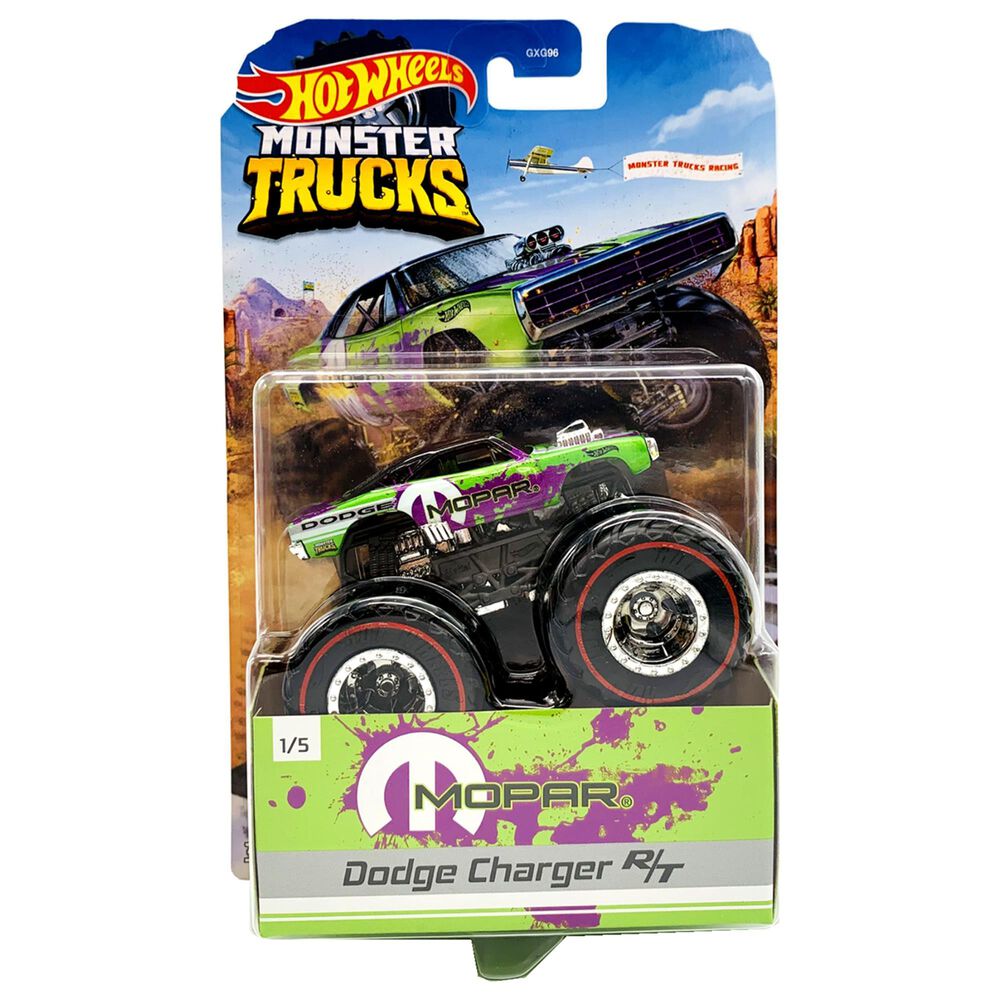 Hot Wheels Monster Trucks Mopar Dodge Charger R/T Diecast Car, , large