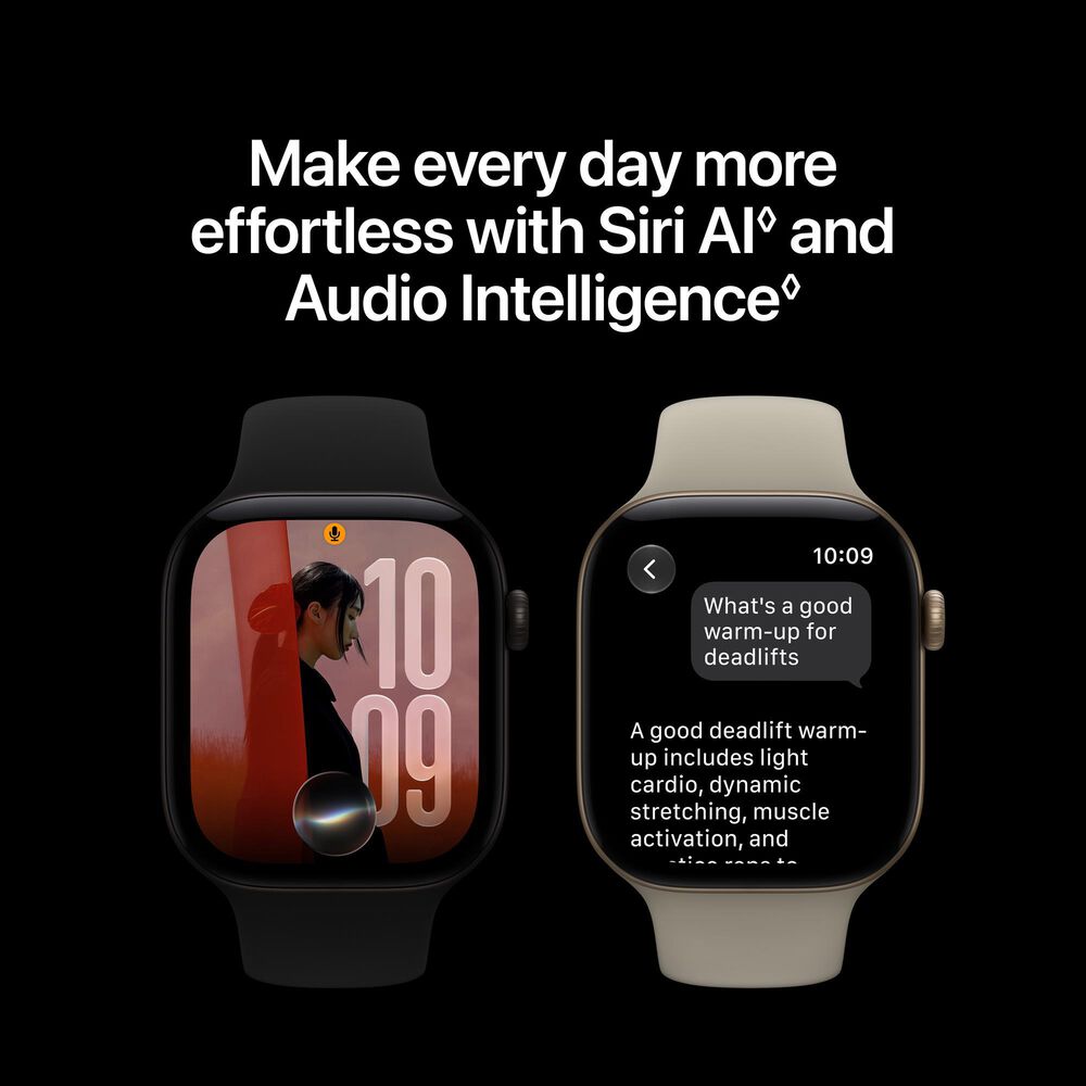 Apple Watch Series 12 (GPS + Cellular) 42mm Space Gray Aluminum Case with Navy Blue Sport Band - M/L, , large