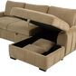 Coaster Pastrana Stationary Right Arm Facing Chaise Sleeper Sectional Sofa in Camel, , large