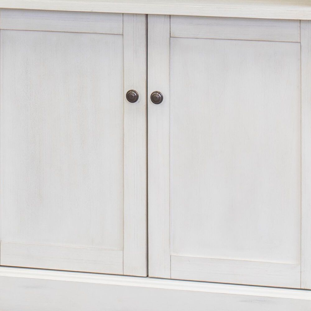 Wycliff Bay Durham 3-Shelf Adjustable Bookcase in Weathered White and Cherry, , large