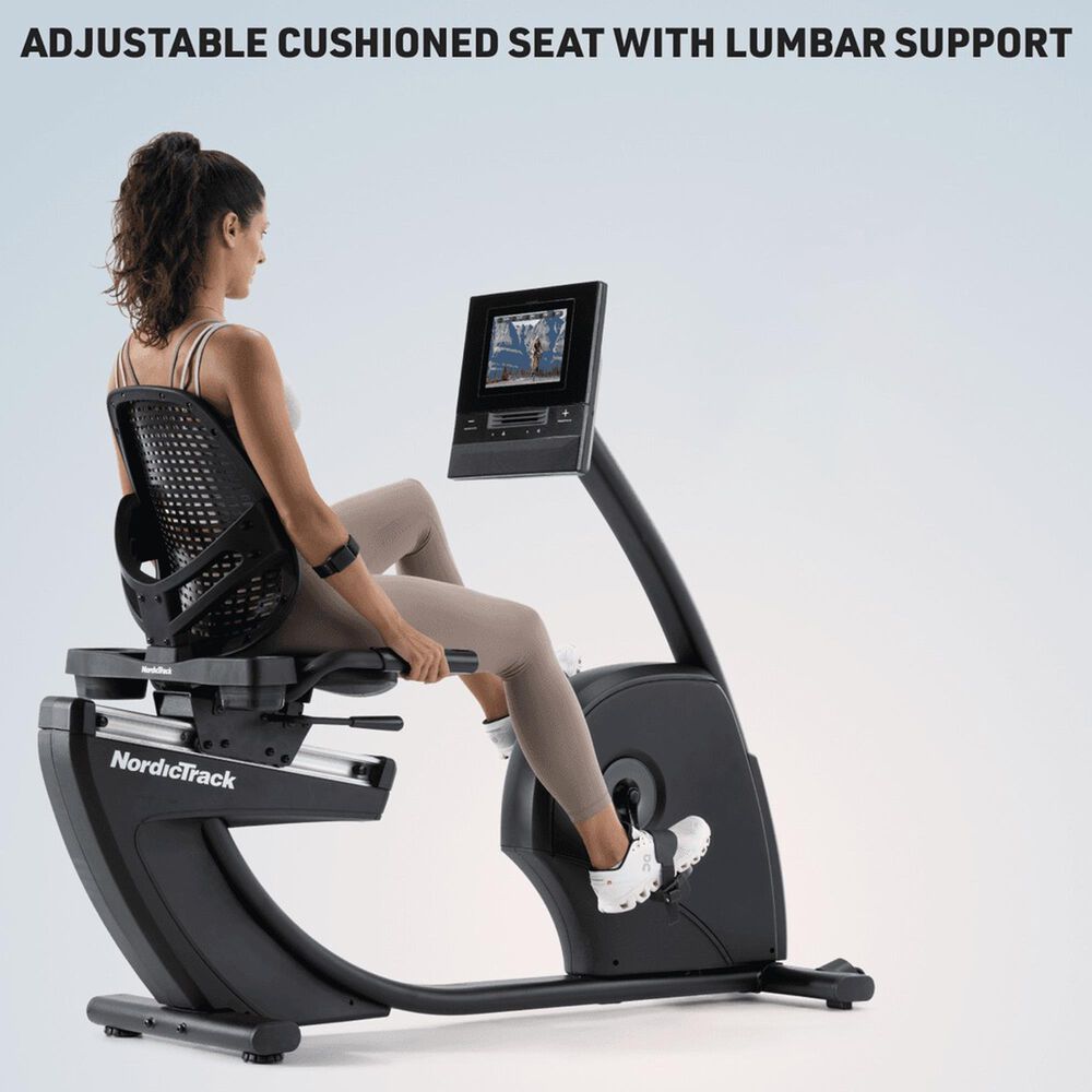 NordicTrack New 10 Recumbent Exercise Bike in Black, , large